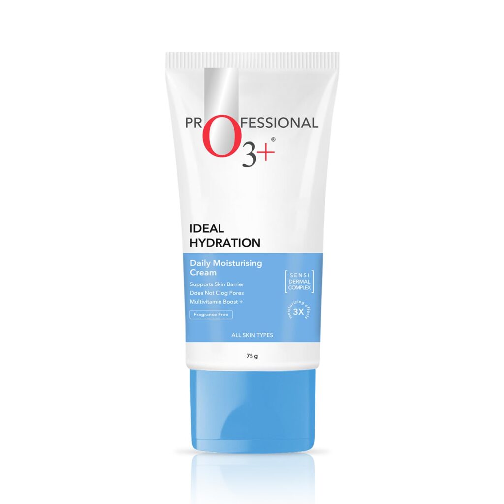 O3+ Ideal Hydration Daily Moisturising Cream With Hyaluronic Acid For Barrier Repair 75g