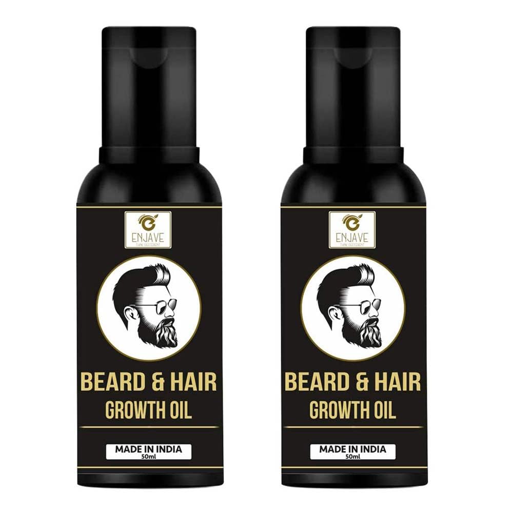 Beard Growth Oil - 100ml - More Beard Growth, With Redensyl, 8 Natural Oils including Jojoba Oil, Vitamin E, Nourishment & Strengthening, Beard Oil For Men, No Harmful Chemicals Pack Of 2