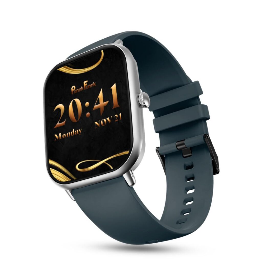 PunnkFunnk NovoLux HD Display Smartwatch for Men & Women | Bluetooth Calling | Heart Rate | Sleep Monitor | 113+ Sports Modes | IP67 Waterproof Smartwatch for Android & iOS - (Ocean Green)