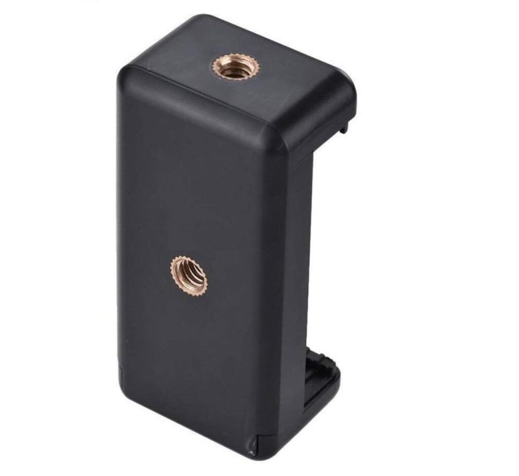 HUMBLE® Universal Mobile Monopod Holder Clip | Phone Camera Holder & Tripod Mount Adapter | Compatible with All Smartphones | Black (Pack of 1)