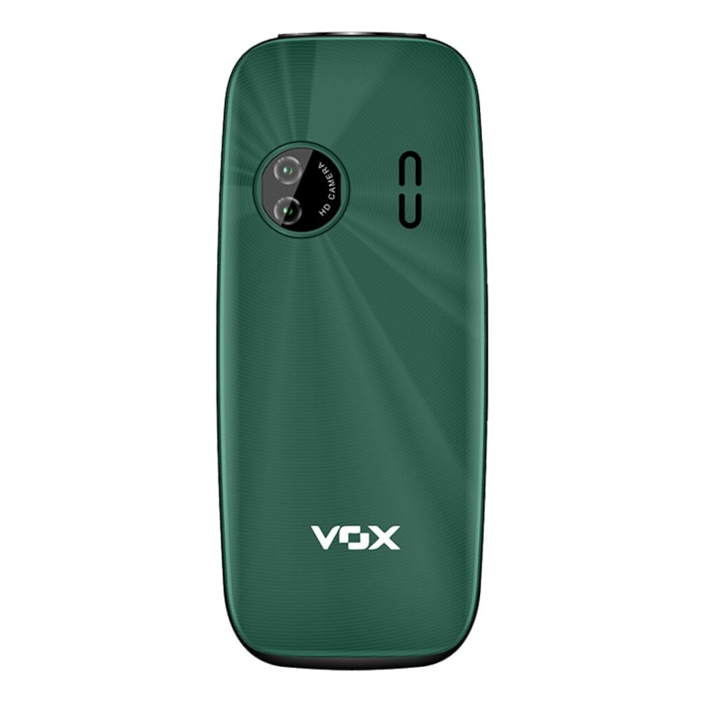 Vox V15 Multimedia Keypad Phone - 1.8" Display with Dual SIM, 1000mAh Battery, FM Radio, Music Player, King Talker & Contact Icon - Leaf Green