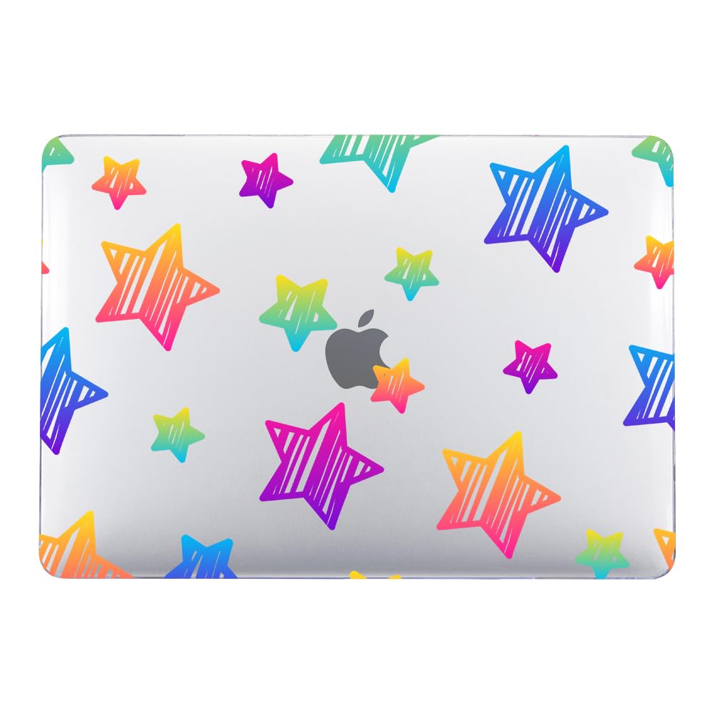 Laprite Case Fit with MacBook Pro 14 Inch A2442 (2021-2022 Release), A2779 (2023) Hard Shell Cover for MacBook Pro 14" M1/M2 Pro / M1 /M2 Max with Touch ID, Colorful Star