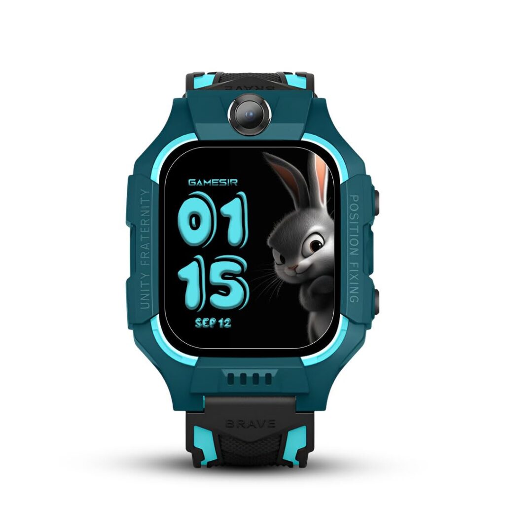 GameSir Q18 Kids Smart Watch, 2G/3G Connectivity, Voice Calling, GPS Tracker, Two-Way Calling, SOS Function, Camera & Water Rasistence, Smartwatch for Kids - Boys & Girls - (Green)