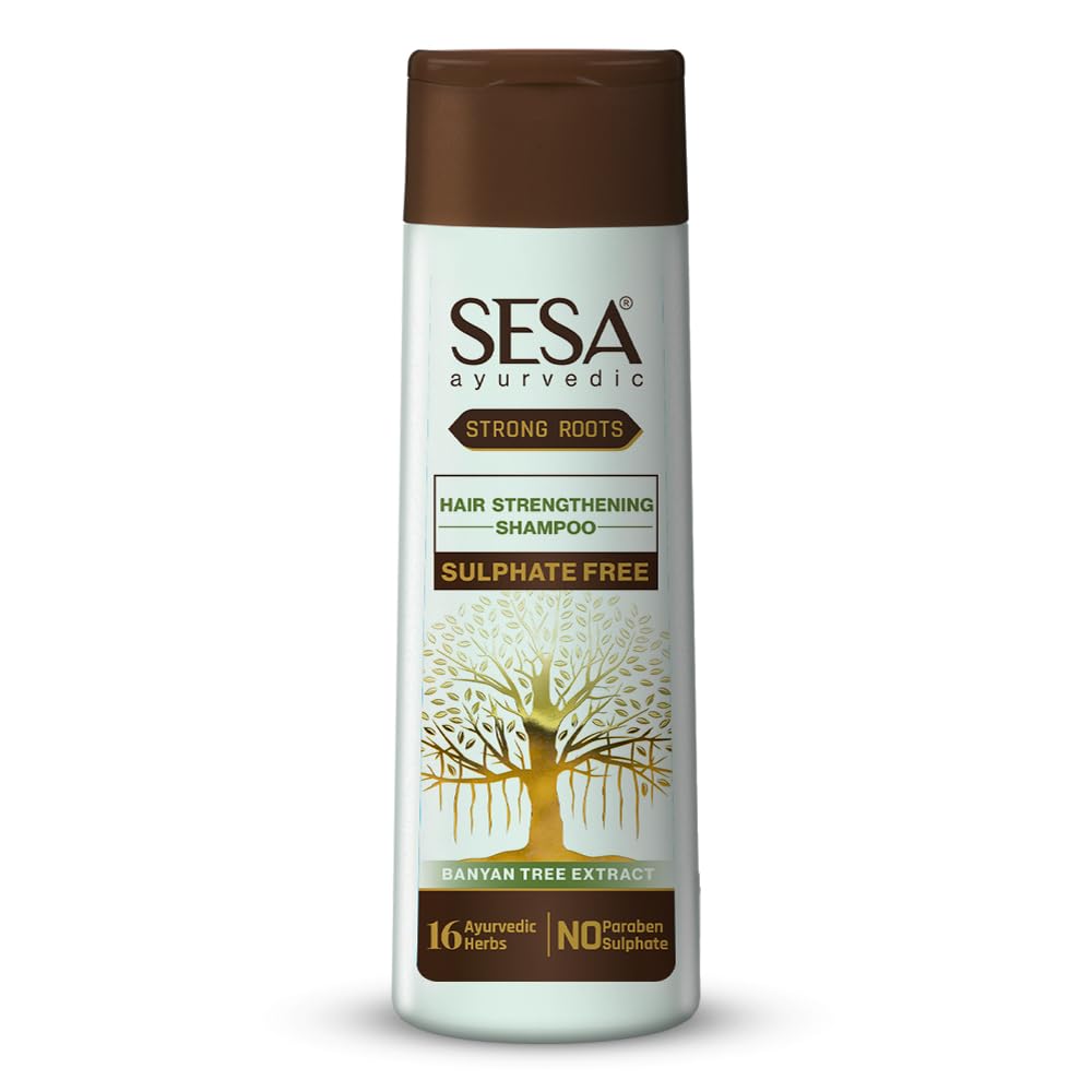 SESA Ayurvedic Strong Roots Hair Shampoo And Conditioner 200 ml Paraben & Sulphate Free Strengthening Roots Nourishes Scalp For Men & Women