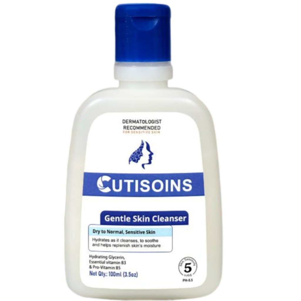 CUTISOINS gentle Skin Cleanser, Daily Face Wash For all skin type, Acne Prone Skin, sensitive dry, very dry sin 100ml