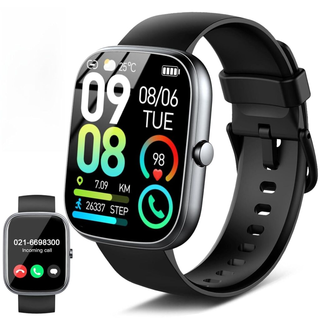 Smart Watch for Men Women (Answer/Make Call), 1.91" HD Screen Smartwatch Fitness Tracker, Heart Rate/Sleep Monitor, Watches for Men IP68 Waterproof,110+ Sport Mode Step Counter for Android iOS