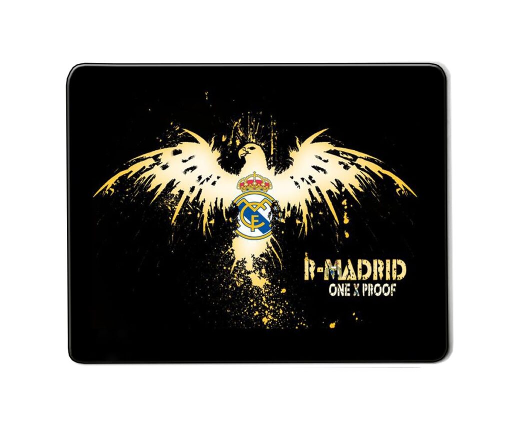 Real Madrid Printed Mouse Pad (1000A2) Large Printed Premium Textured Waterproof Anti Skid Rubber Base for Desktop Laptop Gaming Professional. Pack of 1