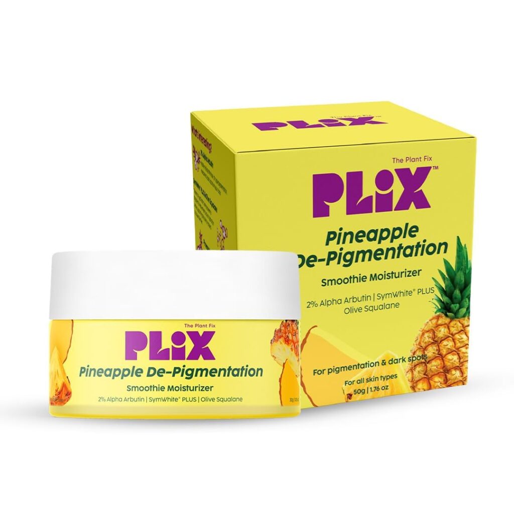 PLIX - THE PLANT FIX Skin Depigmentation Pineapple Face Cream For Women & Men|Hyperpigmentation,Tan Removal & dark Spot Corrector|With Alpha Arbutin & SymWhite PLUS For Radiant & Even Toned Skin|50 g