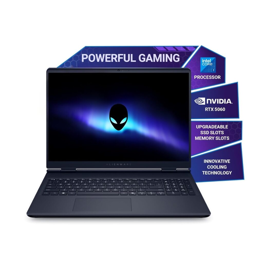 Alienware 16 Aurora, Intel Core 7-240H, NVIDIA RTX 5060-8GB GDDR7, 16GB DDR5 RAM, 1TB SSD, WQXGA 16"/40.64 cm, 2560x1600, Windows 11, Interstellar Indigo, 2.57 Kg, Cryo Chamber Cooling Gaming Laptop