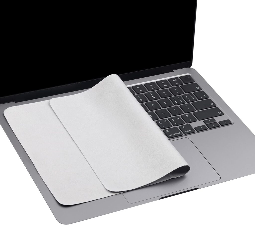 Meyaar Screen Keyboard Imprint Protection Microfiber Liner and Cleaning Cloth 13" Compatible with MacBook Pro 14", 13" and MacBook Air 13" 15" laptops (Pack of 1, 13"/14"/15" MacBooks)