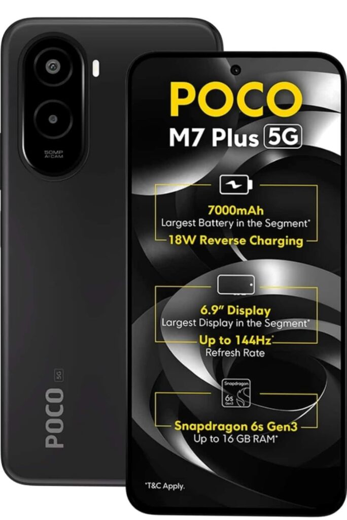 POCO M7 Plus 5G, Carbon Black (8GB, 128GB)