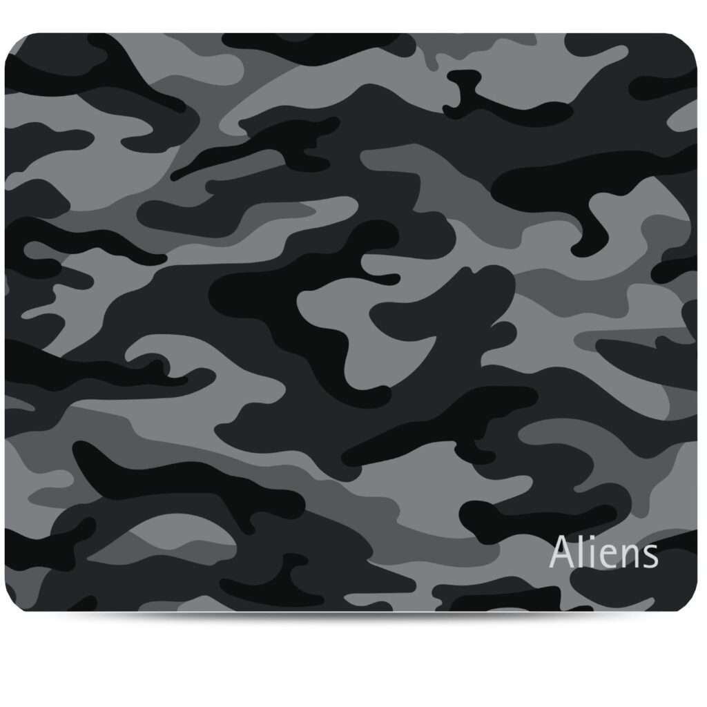 Aliens Mouse Pad for Computer, Laptop, Smooth Premium Cloth Surface, Non-Slip Rubber Base, Speed and Precision Operation Compatible with Laser and Optical Mouse, Gaming, Office, Home 230x190mm (MO-43)