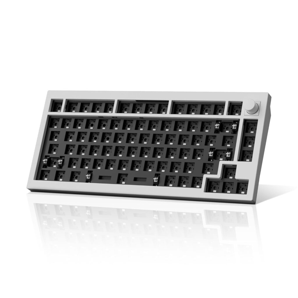 Keychron Q1 Max QMK/VIA Custom Wireless Mechanical Keyboard Barebone Version, RGB Backlit Hot Swappable Full Metal 2.4GHz/Bluetooth/Type-C Gaming Keyboard with