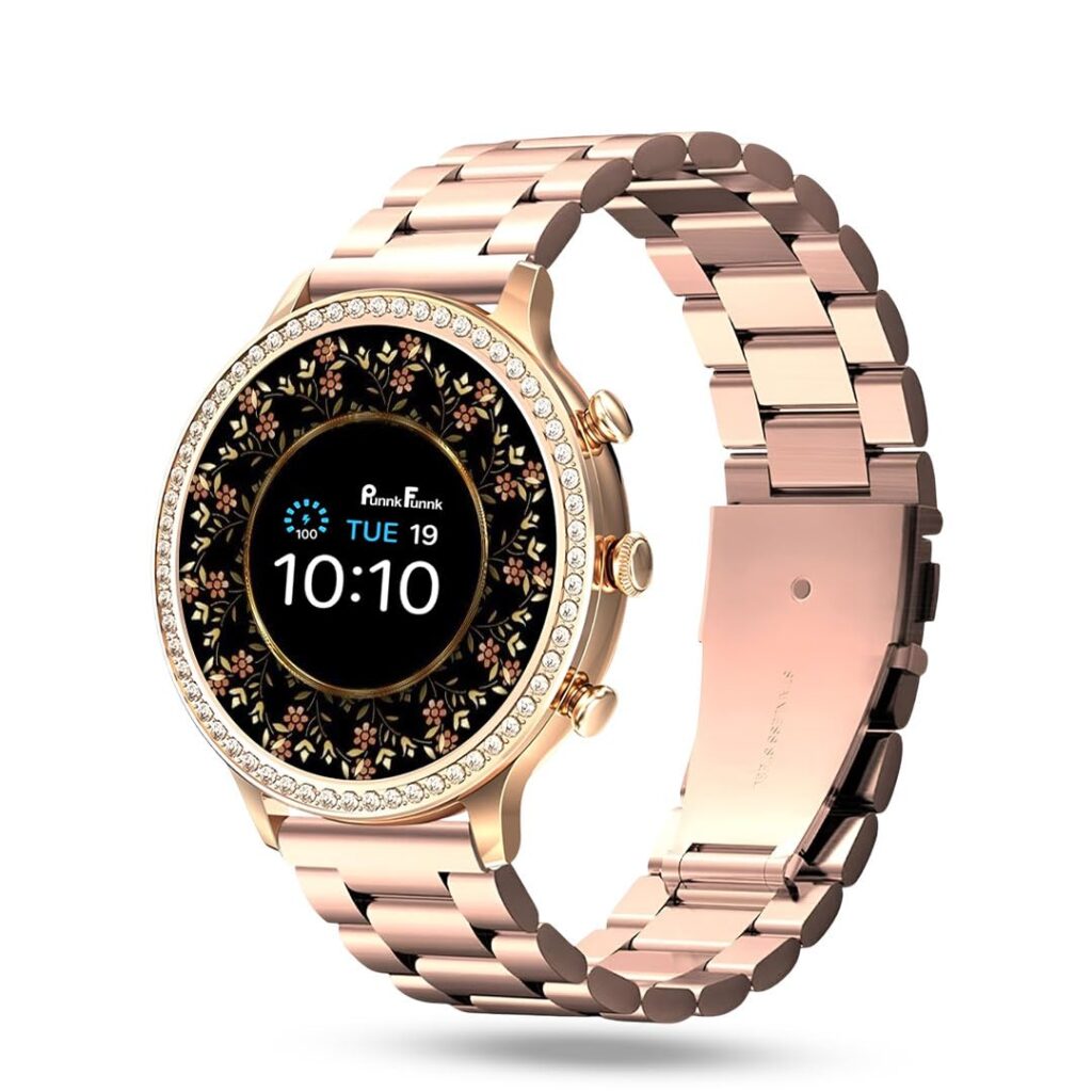 PunnkFunnk Genquella Smartwatch for Women with Bluetooth Calling, 1.69" HD Touchscreen, Heart Rate SpO2 Sleep Tracker, 100+ Sports Modes, IP67 Fitness Watch for Android iPhone(Rose Gold Plain)