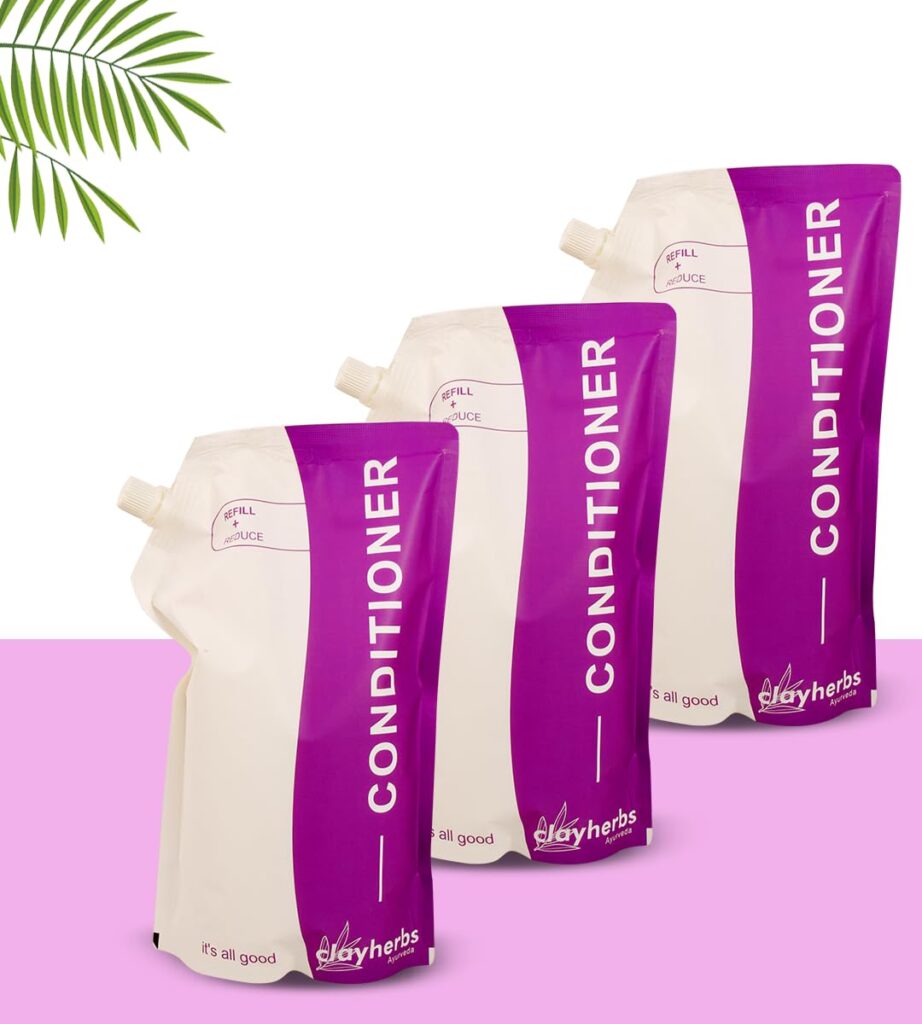 1LTR Refill Pouch, Hair Conditioner, Nourishes, Hair Wash Premium Toiletries, Luxury Hotel Rooms, Hospital, Guest House - Amenities Dispenser Bottle Refiller (Pack-3)