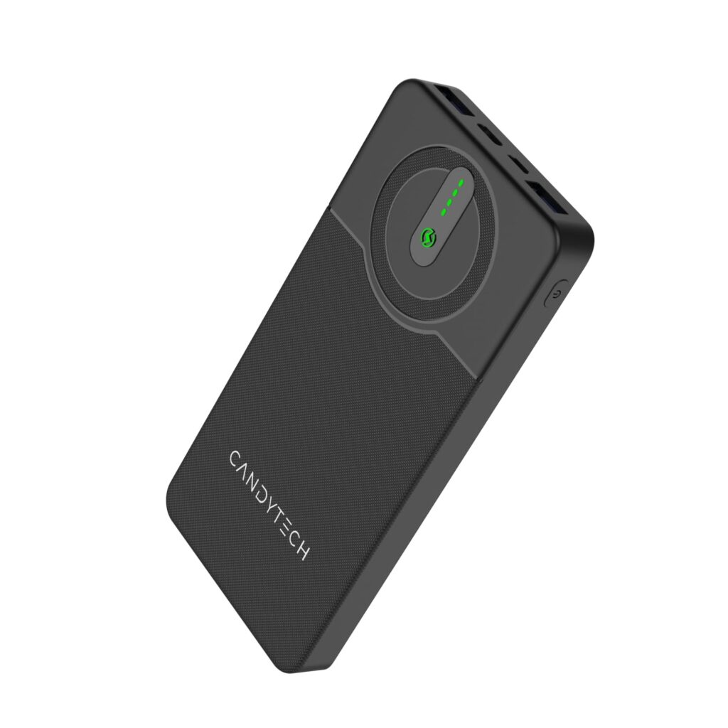 Candytech 10K Mah 22.5W PDQC Fast Charging Powerbank (PB1XR) Fast Charging Powerbank,Type C & USB Port,Quick Charging Supports All Phones & Tablets