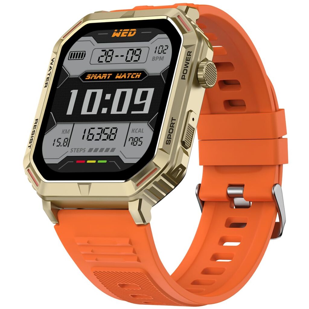 Fire-Boltt Strike Smart Watch 1.95 AMOLED Display, 800 NITS Brightness, 123 Sports Modes, Bluetooth Calling, Always On Mechanism