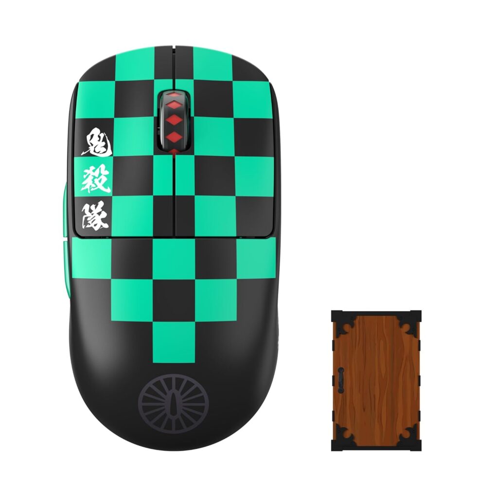 Pulsar Gaming Gears [Pulsar x Demon Slayer X2V2 Medium Wireless Gaming Mouse, 4K PC Mouse Mac Computer Mice, Optical Collectible Mouse, 26000 DPI, KAMADO TANJIRO (Superglide&4K dongle Included)