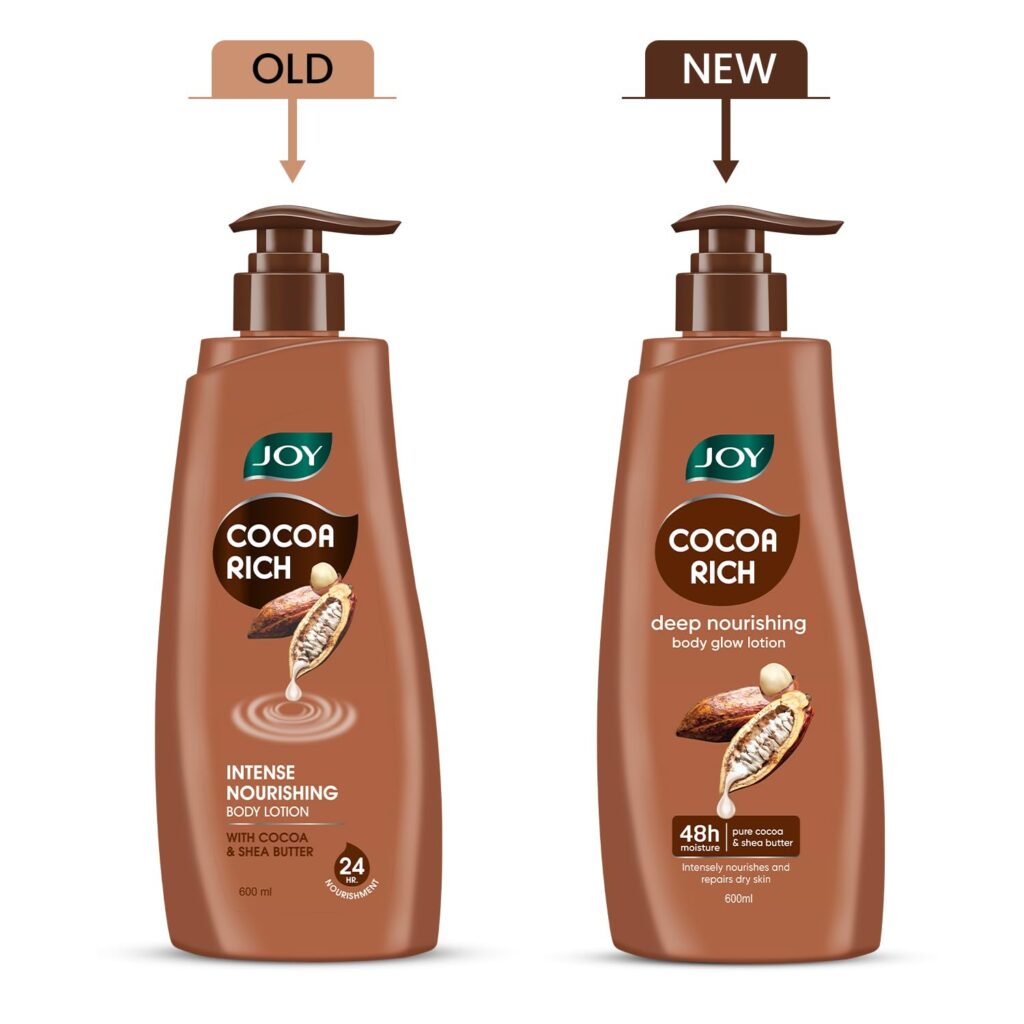 Joy Cocoa Rich Intense Nourishing Winter Body Lotion (600ml) | 24 Hour Nourishment | With Shea Butter & Cocoa Butter | Suitable for Normal to Dry Skin | Non Sticky & Non Greasy Lightweight