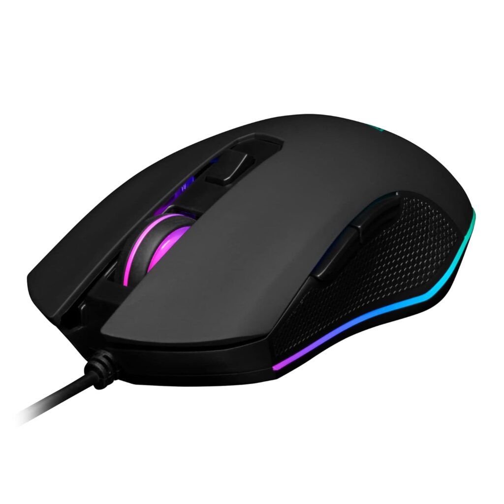 GAMDIAS Aura GS2 Optical Gaming Mouse with 6 Smart Keys and Multicolour Lighting | Advanced Gaming Optical Sensor|Adjustable dpi Upto 3600 |1.5m Long Cable|