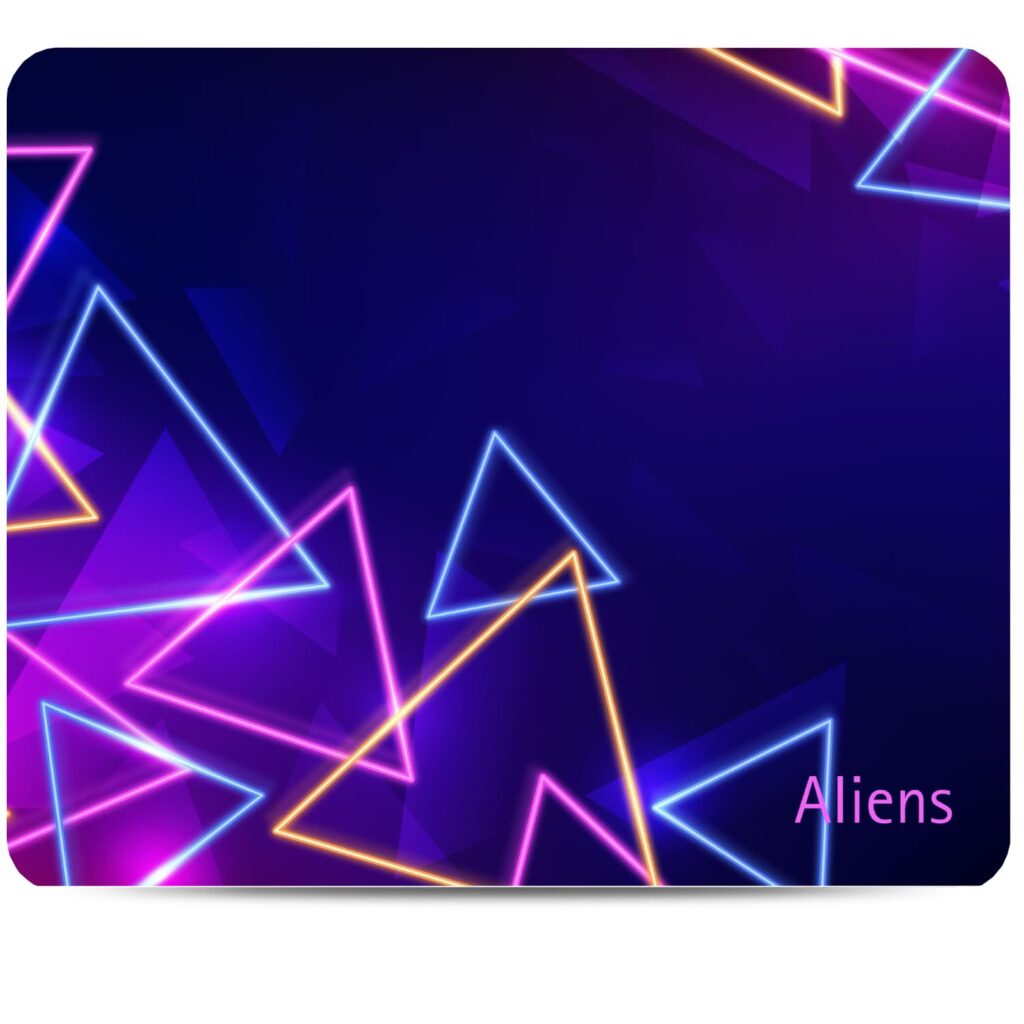 Aliens Mouse Pad for Computer, Laptop, Smooth Premium Cloth Surface, Non-Slip Rubber Base, Speed and Precision Operation Compatible with Laser and Optical Mouse, Gaming, Office, Home 230x190mm (GO-22)