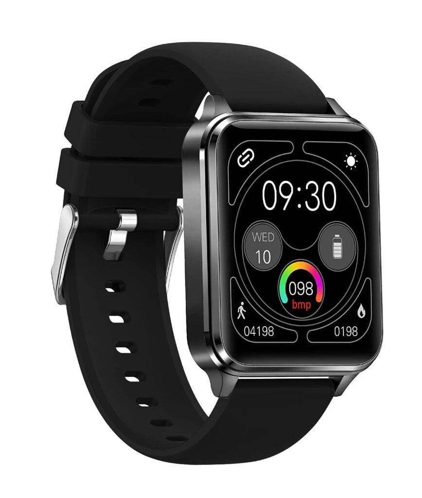 Spiffy EasyCall Pro Smartwatch for Men & Women | Bluetooth Calling, Unbreakable Curved UHD Display, AI Health Monitoring, Fitness Tracking, Fall Protection (Black)