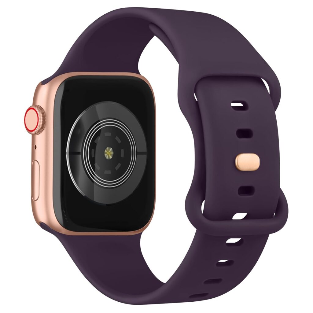 Tobfit Watch Strap Compatible with Apple Watch Series 8 7 6 5 4 3 2 1 SE 38 mm 42mm 40mm 44mm(Watch Not Included), Smartwatch band for Men Women, Strap for iWatch 8 7 6 5 4 3 2 1 (38mm, Dark Cherry)