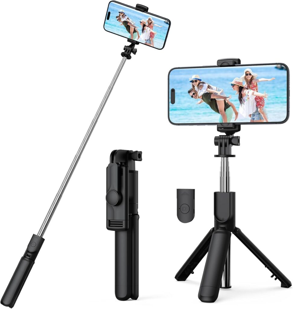 Tukzer 3-in-1 Multifunctional Bluetooth Selfie Sticks Extendable Tripod Stand with Removable Wireless Remote, Compatible with Samsung, iPhone, Vivo, Oppo, OnePlus & All Smartphones Devices (SS-01)
