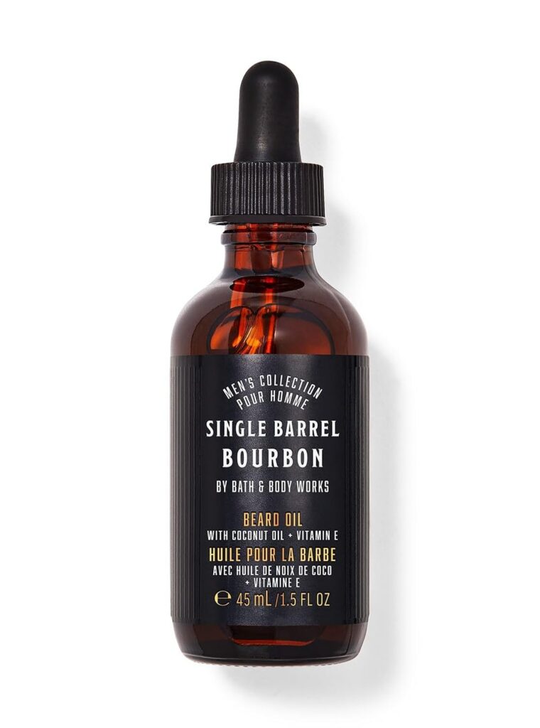 Bath and Body Works Single Barrel Bourbon Beard Oil |45 ml / 1.5 fl oz |Beard Oil|Warm Fragrance|For Men