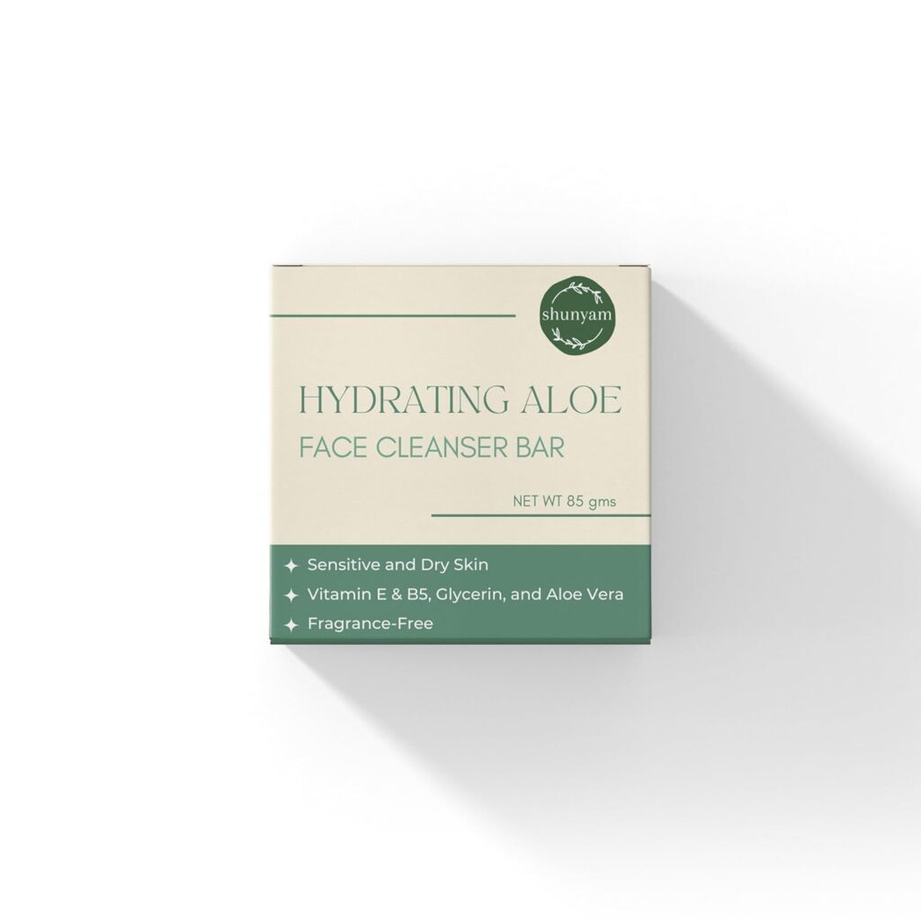 Shunyam Aloe Vera Face Cleanser for Dry, Itchy & Sensitive Skin | Helps Reduce Redness & Irritation | Keeps Skin Soft & Hydrated | Helps Barrier Repair & Protection | Fragrance-Free | 85g
