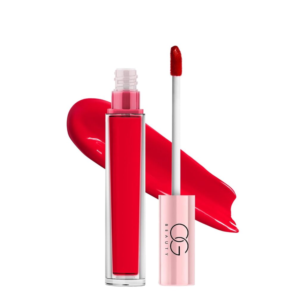 OG Beauty Moisture Lock Liquid Lipstick - Red Rush, Rich Colour Payoff, Long-Lasting, Smudge-Proof, Matte Finish, Hydrating, Plumping Lip Color, Enriched with Hyaluronic Acid & Vitamin E, 4.5 ml
