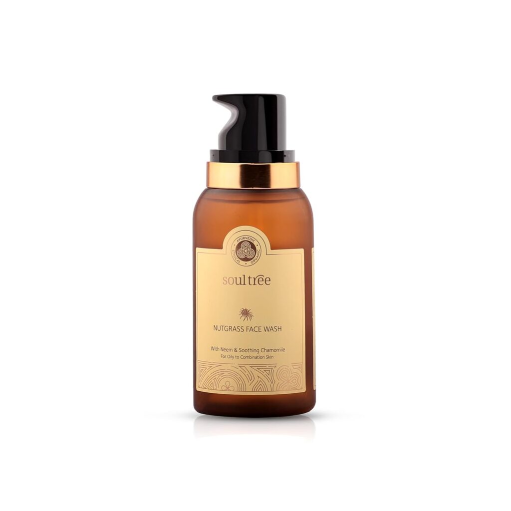 SoulTree Nutgrass Face Wash With Neem & Chamomile | For Oily To Combination Skin - 120ml