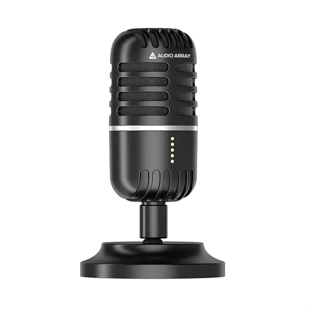 Audio Array AM-C20 USB Microphone | Unique Tilt Stand & one Touch Mute | Plug n Play, No Latency Cardioid Pickup | for PC, Smartphones, iOS | Gaming, Streaming, Podcasts, Twitch, YouTube, Discord