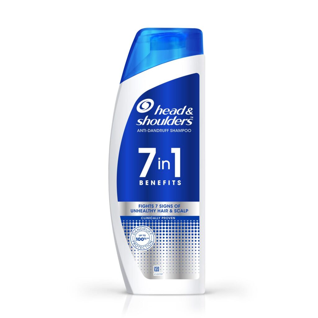 Head & Shoulders 7in1 Anti-dandruff Shampoo | Multi-action formula | Complete Solution for unhealthy scalp | 7 benefits for Men and Women, 340ml