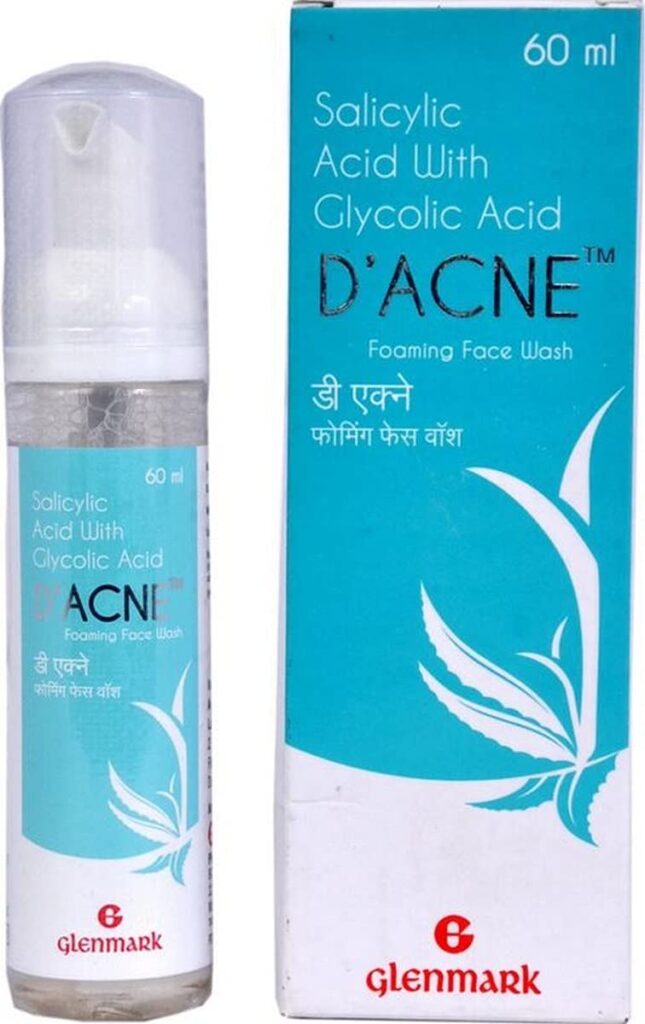 D`Acne - Bottle of 60ml Foaming Face Wash with Aloe Extract and Salicylic Acid