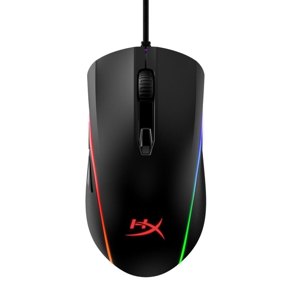 HyperX Pulsefire Surge RGB Wired Optical USB Gaming Mouse, Pixart 3389 Sensor up to 16000 DPI, Ergonomic, 6 Programmable Buttons - Black (HX-MC002B)