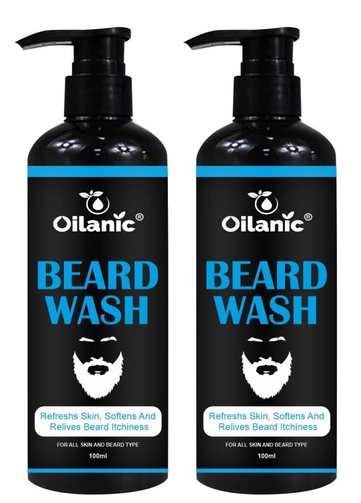 Beard Wash with Nutmeg Oil | Deep Cleansing, Strengthening & Nourishing Sulfate-Free Formula | For Soft & Frizz-Free Beard 100ml Pack of 2