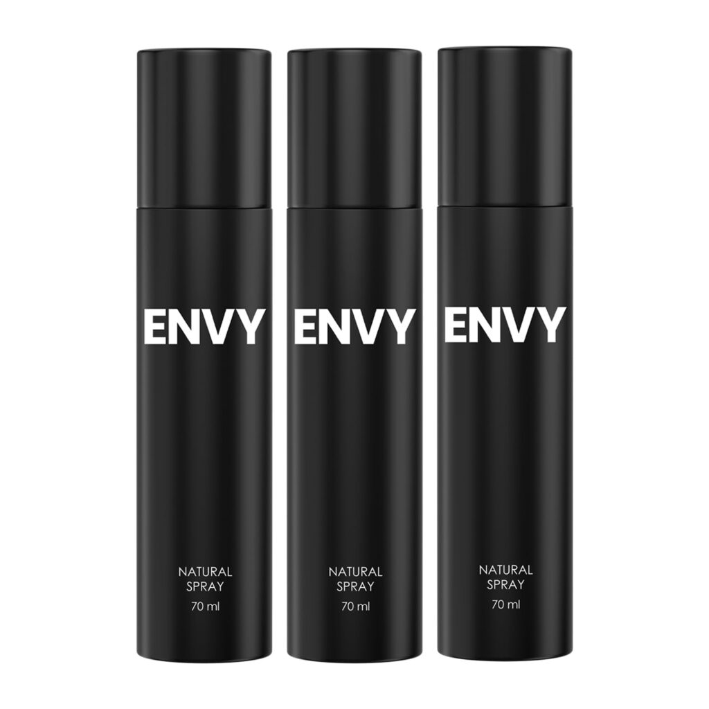 ENVY Natural Spray Perfume For Men - 70 ML Each, Pack of 3 Long Lasting Fragrance Scent