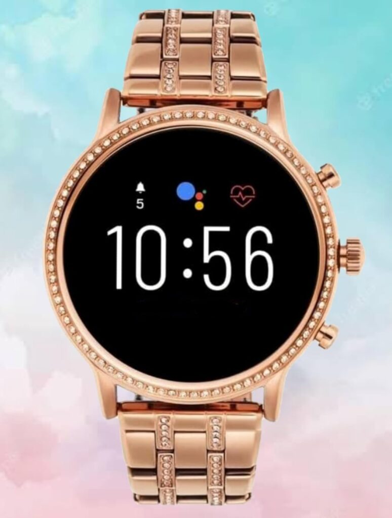 CARE CASE Gen 9 BT Calling Smartwatch with Rose Gold Strap, Diamond Strap HD Display for Men and Women.