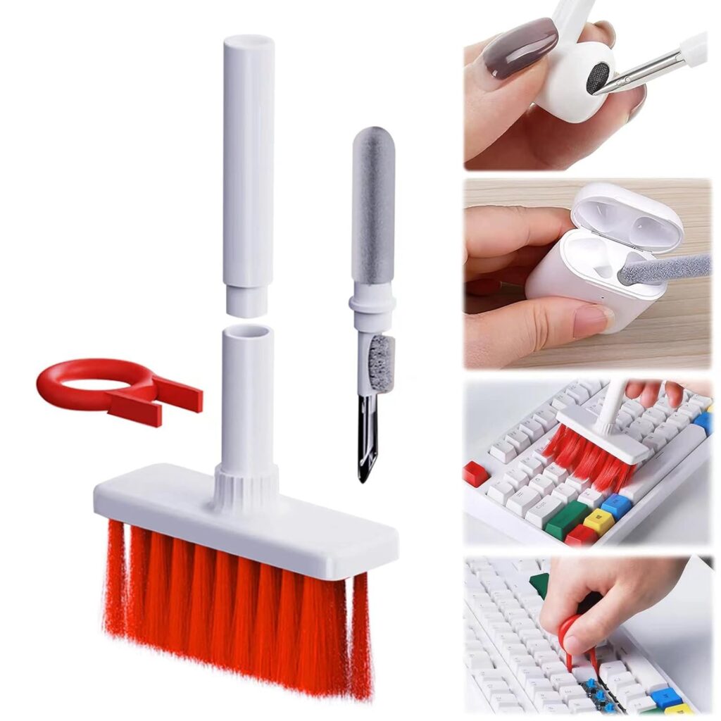KESI ORNAMENTS 5 in 1 Keyboard Cleaning Brush Kit, dust Cleaning Soft Brush, Multi-Function Computer Cleaning Tools Kit, Cleaning Tools for Mechanical Keyboard, Keyboard Cleaning kit