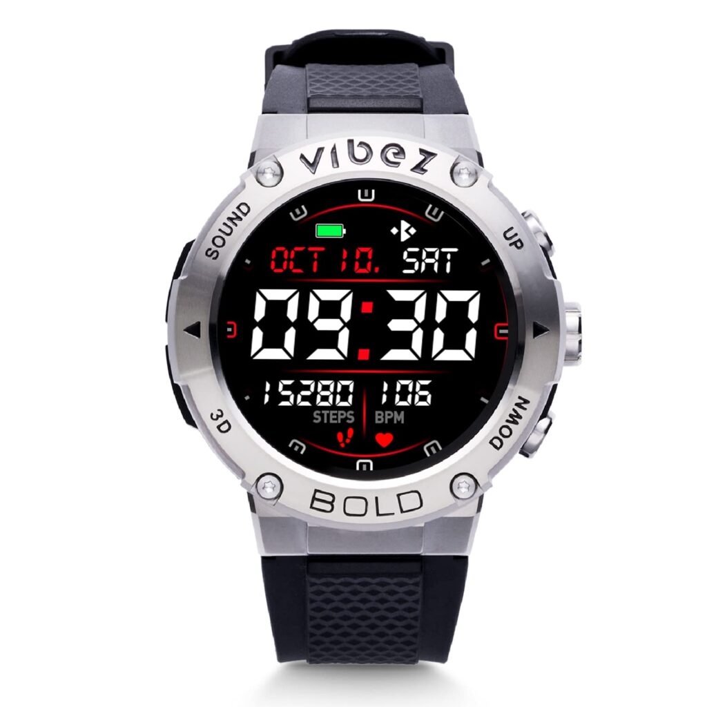 Vibez by Lifelong Bold Smartwatch for Men Bluetooth Calling 1.32" HD Display