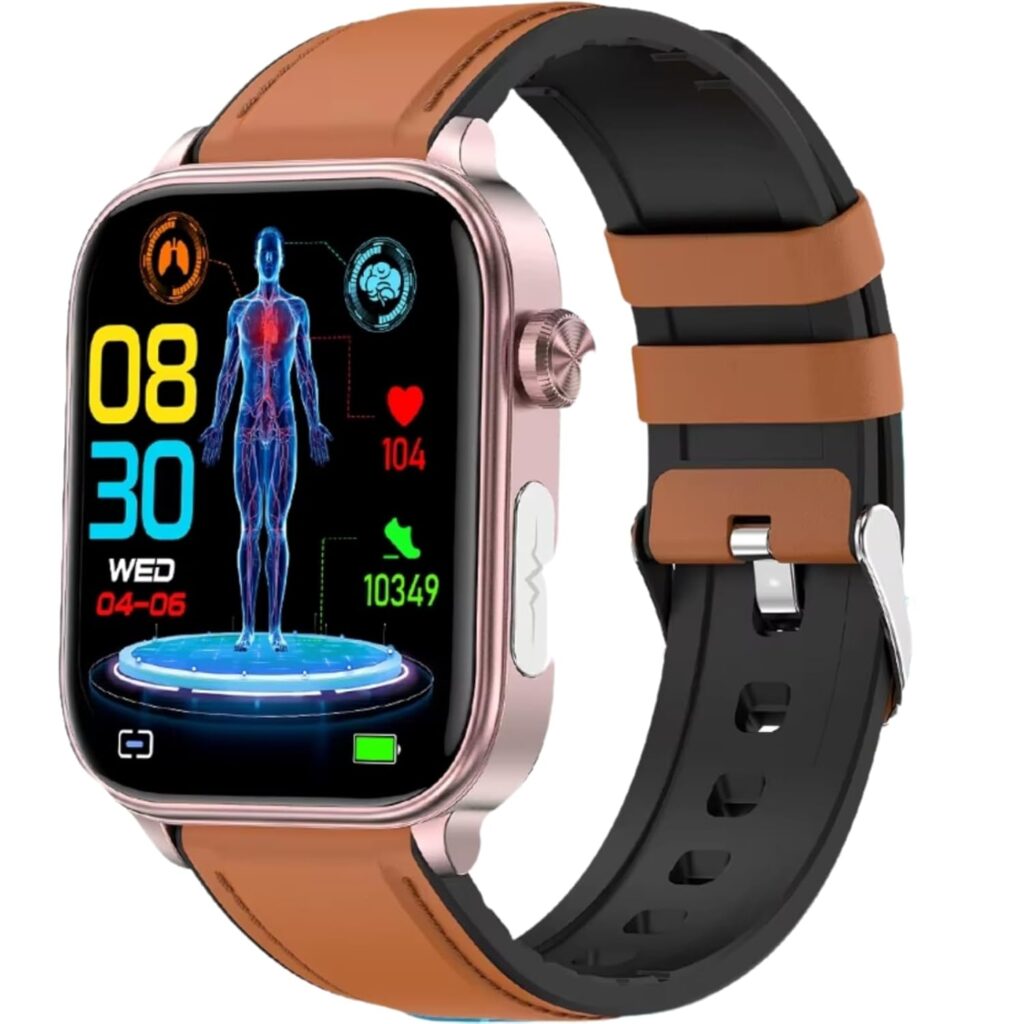 ODM Smart Watch 2025 Brown | ECG Medical Grade Health Smartwatch with HRV, SPO₂ & Stress Monitoring | IP68 Waterproof Fitness Tracker for Men & Women | OEM Factory Direct