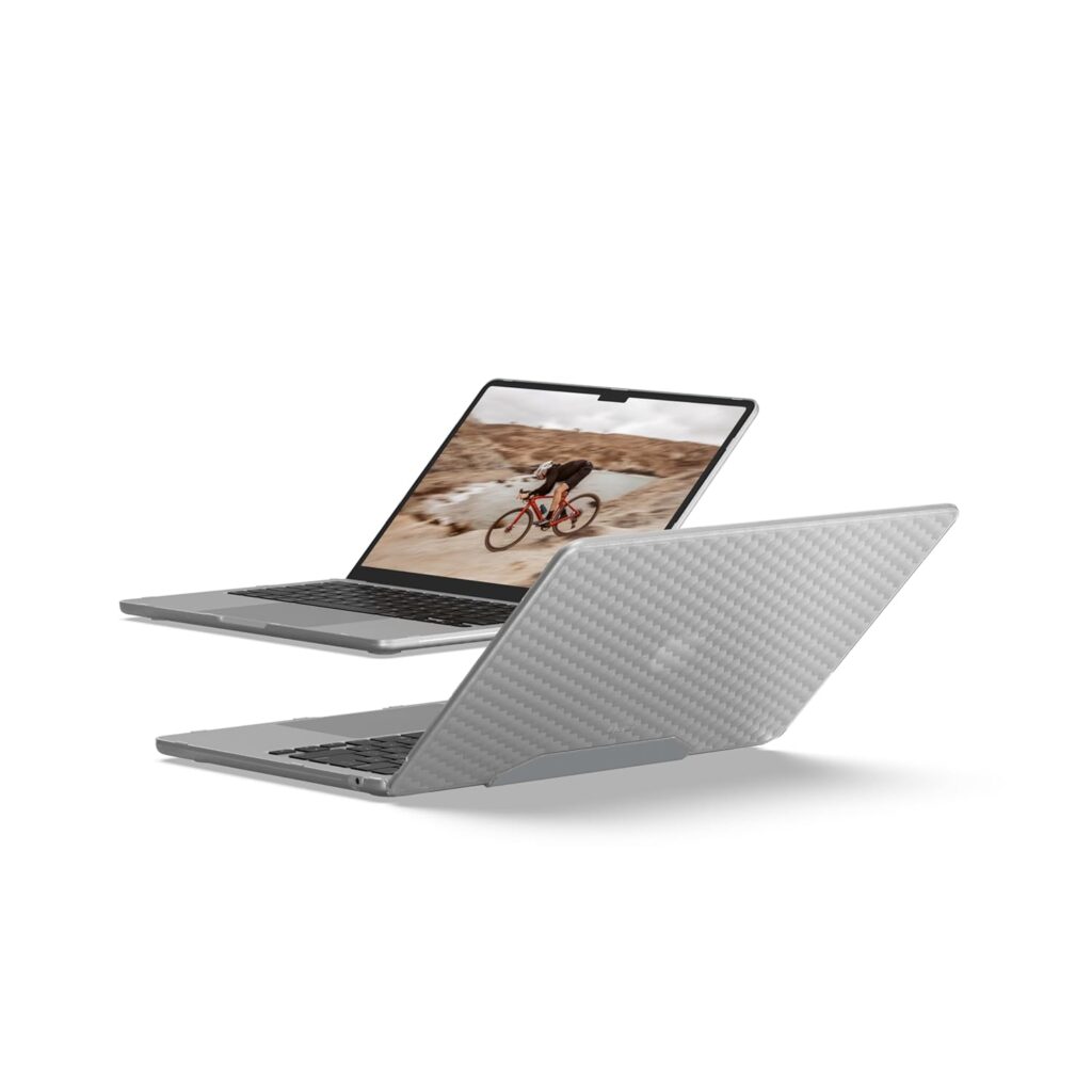 Urban Armor Gear UAG Essential Armor Rugged Lightweight Slim Laptop Protective Case/Cover Designed for MacBook Air 13-inch (M4, 2025) A3240 / (M3, 2024) A3113 / (M2, 2022) A2681 - Ice