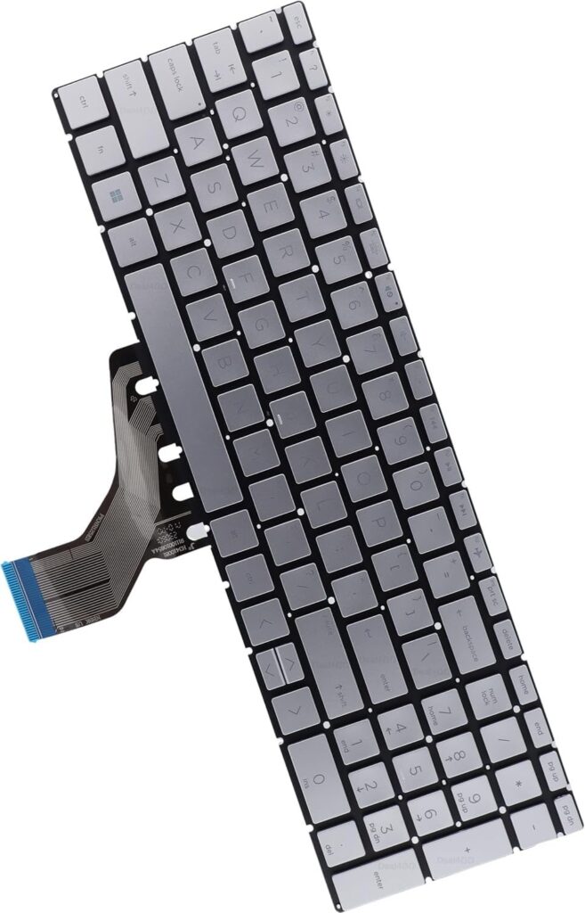 Compatible Laptop Keyboard for Hp 15-DB1038NQ, 15-DB1038NT, 15-DB1038UR, 15-DB1039AU, 15-DB1039LA, 15-DB1039NQ, 15-DB1039NT, 15-DB1039NV, 15-DB1039UR Internal Keypad Silver