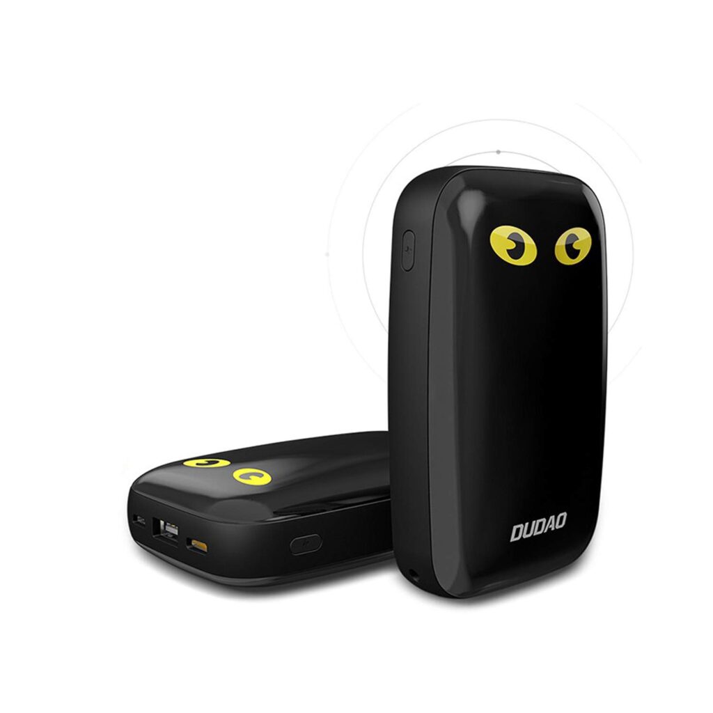Dudao Semi Designer Black Cat Model Power Bank with Fast Charging Micro USB and Type C Input Port for Mobiles, Bluetooth Speaker, iPhone(10000mAh,Black)