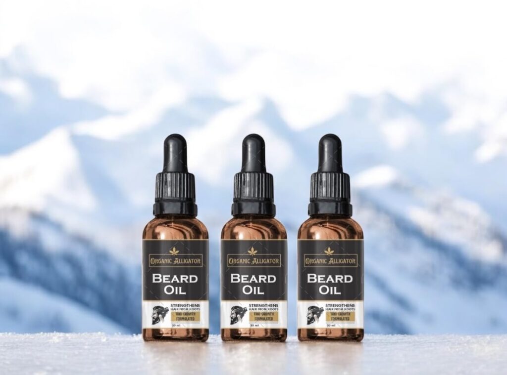 Beard Growth Oil, Black, 90ml, TRIO - GROWTH FORMULATED With Natural Essential Oils for Men, Promotes Thicker Fuller Beard