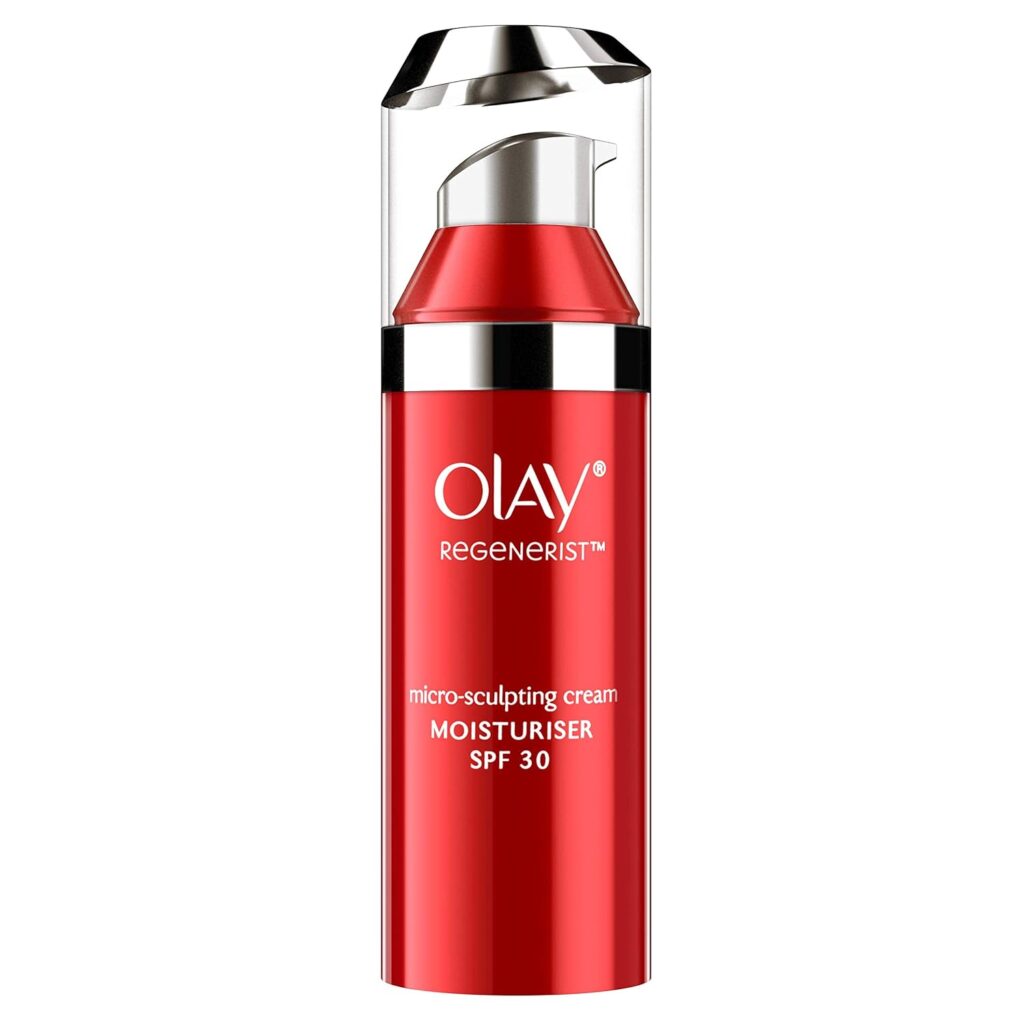 Olay Regenerist Micosculpting Day Cream with SPF 30 | Hydrated, Plump, Bouncy Skin | With Hyaluronic Acid, Niacinamide and Peptides | Normal, Oily, Dry, Combination Skin | 50g