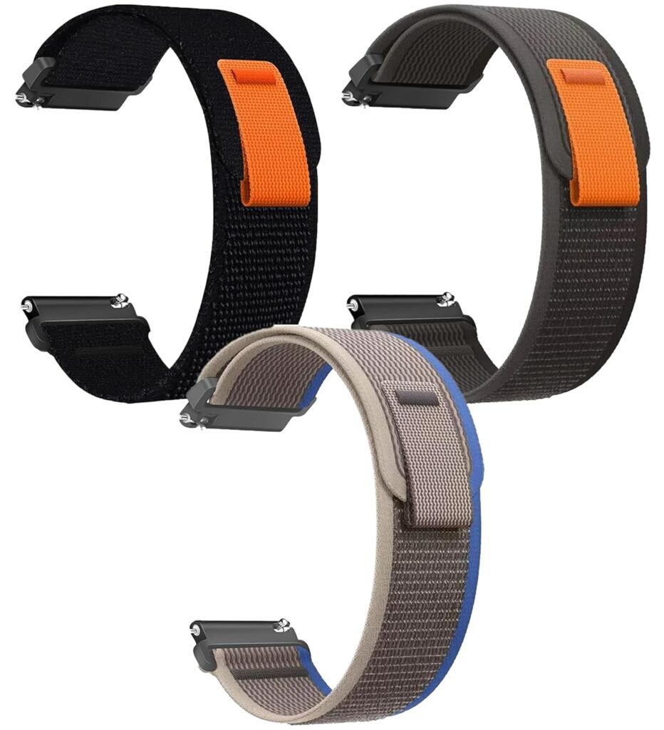 22mm SmartWatch Strap with Stainless Steel Buckle Compatible with ColorFit Pro 4/Pro 4 Max/Ultra/Ultra 2, Amazfit GTR 47mm/ GTR 2E, Galaxy Watch 3 45mm, Realme S/S Pro