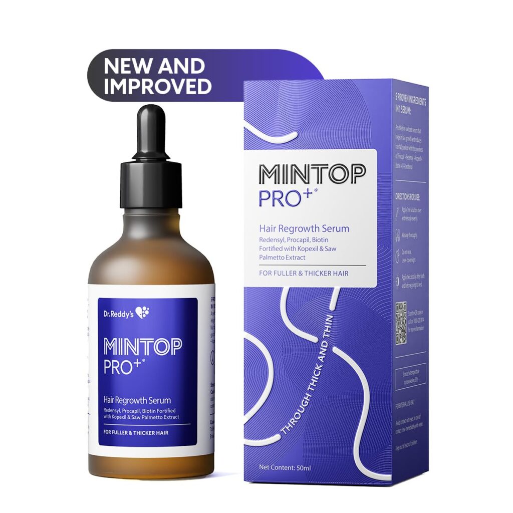 Mintop Pro Plus| Hair Regrowth Serum by Dr Reddys|Fortified with Redensyl, Procapil, Biotin and Copexil| Proven Hair Fall Control| Scalp Nutrition| 50 Ml