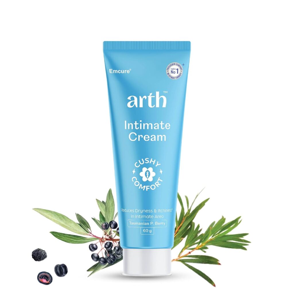 Arth Intimate Cream for Moisturization |Reduces Dryness & Itching| Maintains pH Balance (3.5-4.5) |With Tasmanian Berry & Australian Tea Tree Oil | Daily Feminine Hygiene | Intimate Wash Alternative For Women | 60g Tube